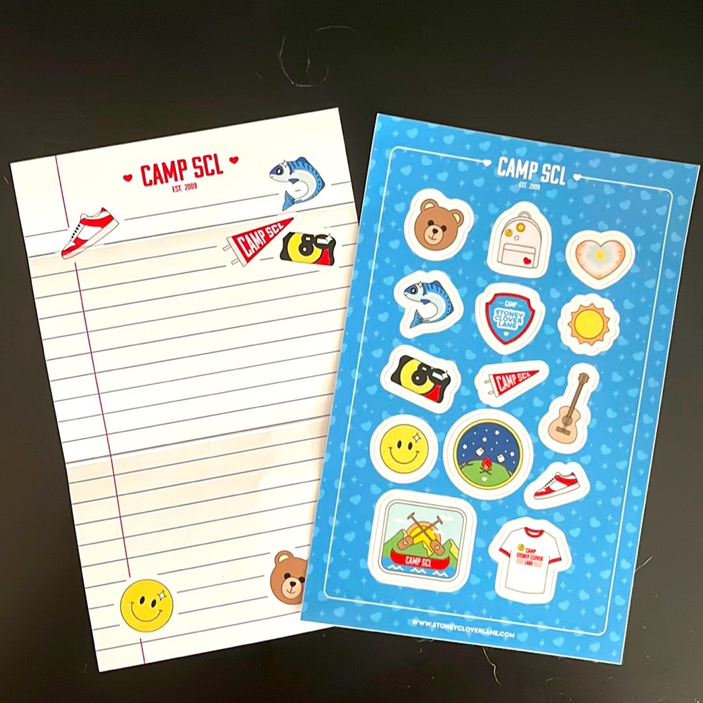 Stoney Clover Lane Camp Stationary & Stickers
